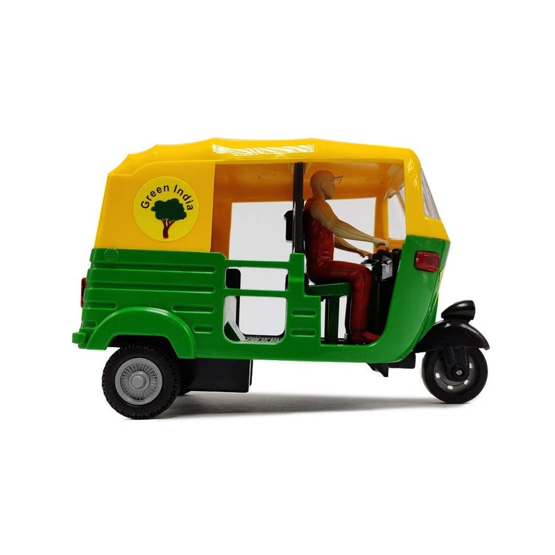 Petrichor Indian Handicraft Famous Auto Rickshaw/TUK TUK/Rickshaw Taxi Model Showpiece Collectible Figurine Home Decoration and Gifting (Multi Colour, Size: 4 INCHES) - Image 1